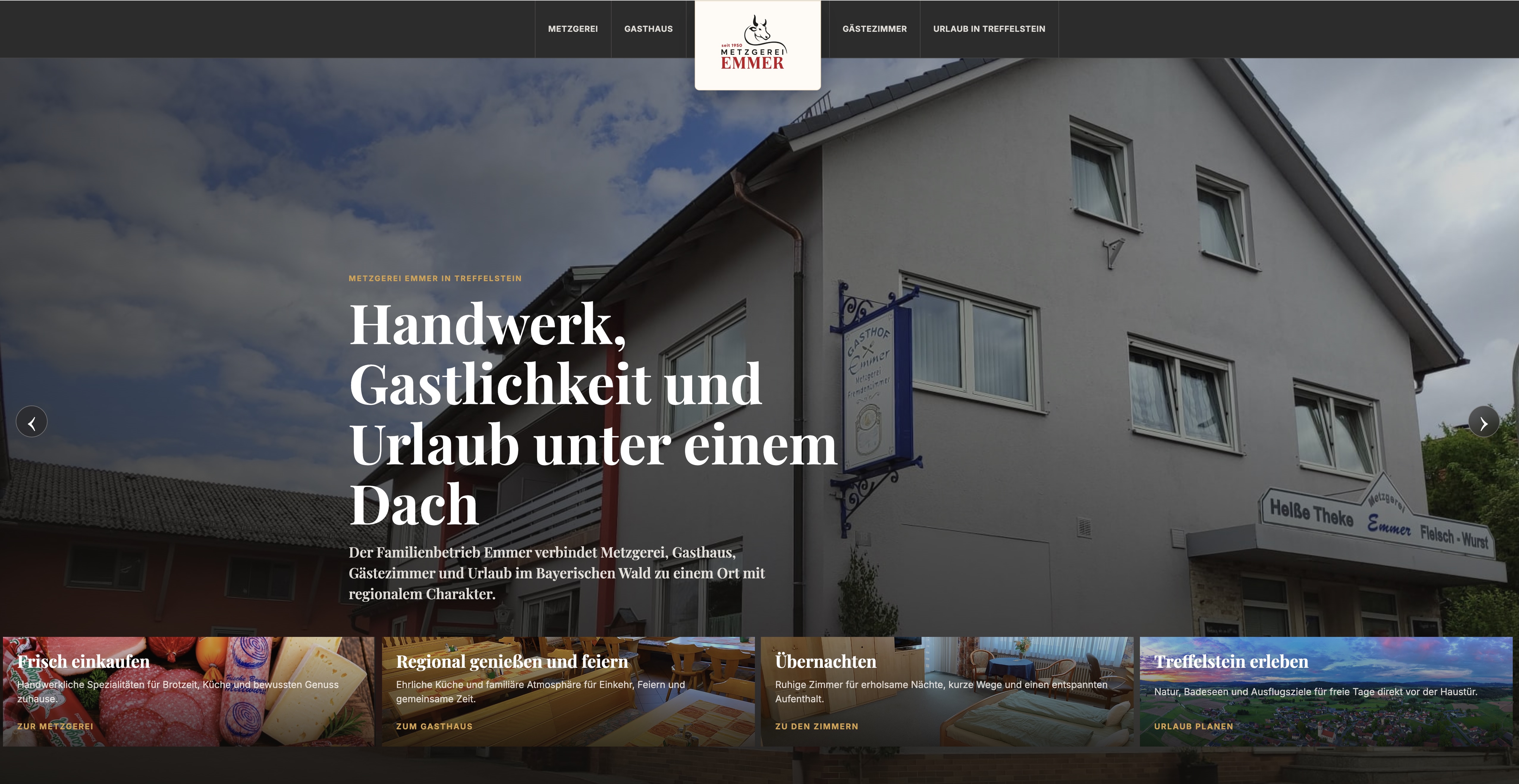 Neue Internetseite der Metzgerei Emmer